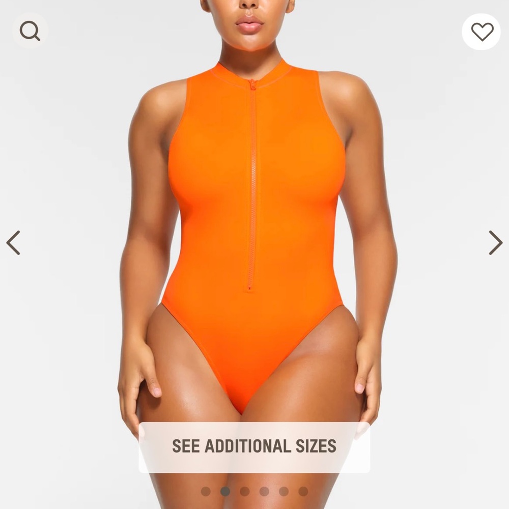 SKIMS Orange Women's One Piece Swimsuit